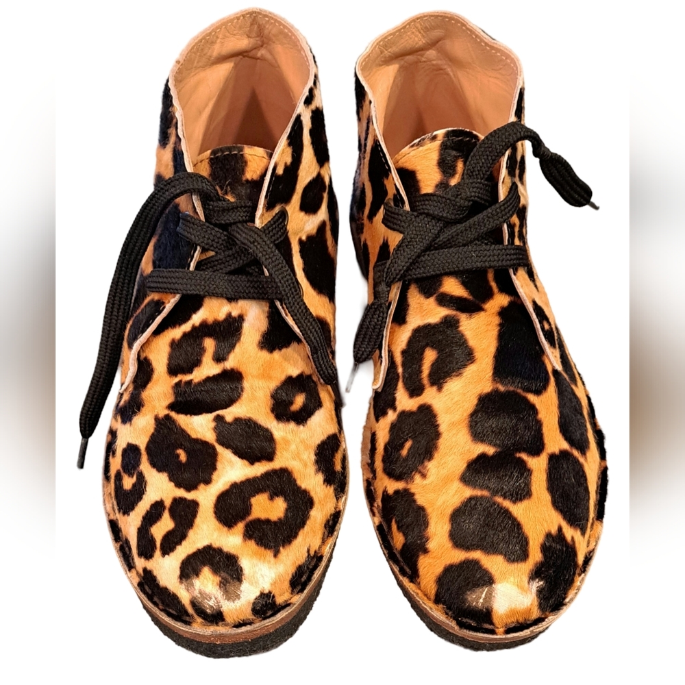 Golden Goose Leopard Pony Hair Booties